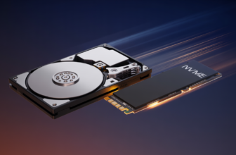 NVMe SSD and HDD for laptops compared side by side — 3D product image showing both storage drive types for a 2026 buying guide