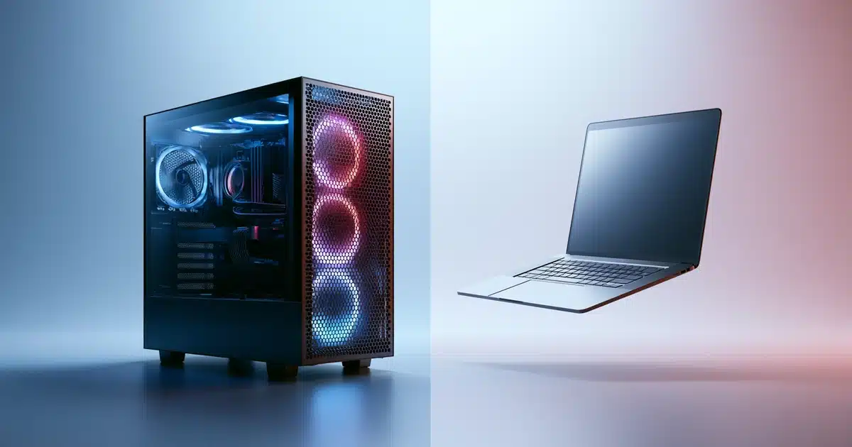Desktop PC and laptop side by side comparison for 2026 buying guide